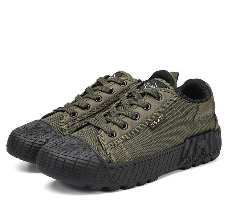 Anti-slip and wear-resistant Site work Farming shoes Labour insurance shoes Low top canvas breathable Anti-odour rubber shoes