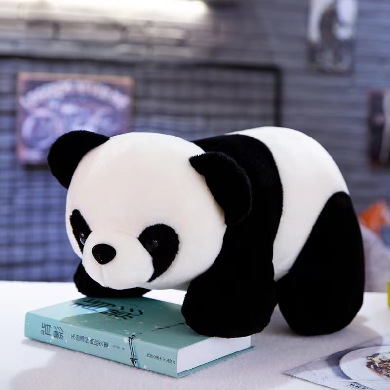 30cm Cute Lying Panda Doll National Treasure Zoo Plush Toy