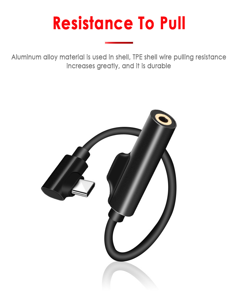 2 In 1 Type C To 3.5mm AUX Adapter USB C To 3.5 Plug Headphone Jack 3 5 Splitter Earphone Audio Convertor For Xiaomi Gray