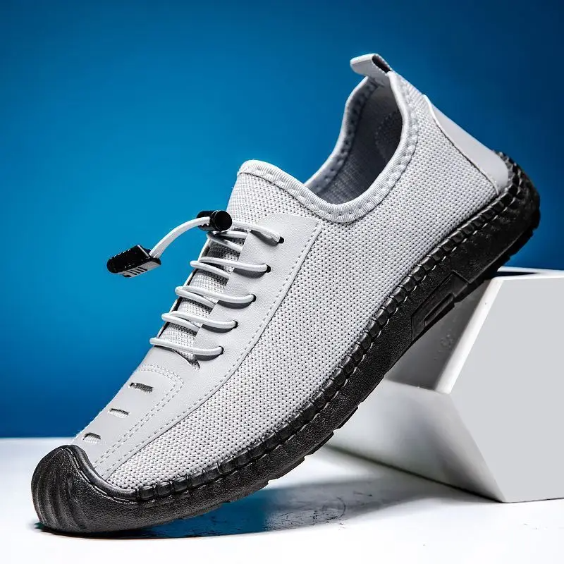 New Men Casual Breathable Sandals Men Outdoor Light Non-slip Walking Casual Shoes Slip-On Driving Loafers