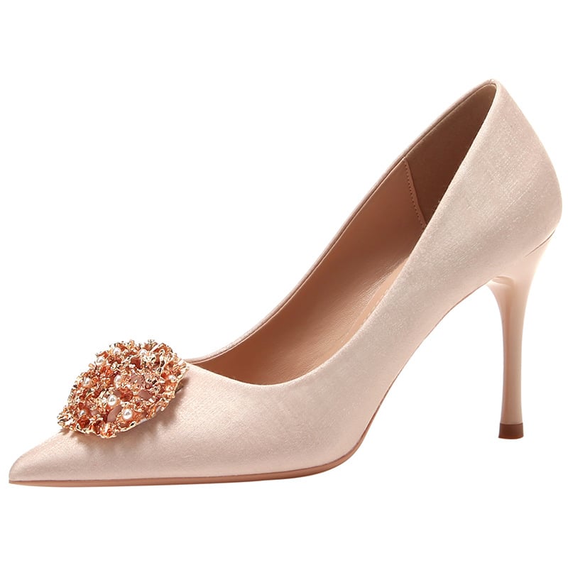 Brand Women Pumps Luxury Crystal Slingback High Heels Ladies Summer Shoes Pumps Woman Heeled Party Wedding Shoes Plus Size