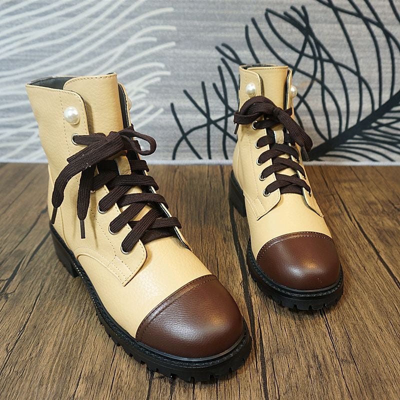 Martin boots female British wind new bootsboots handsome breathable autumn and winter thick black motorcycle boots