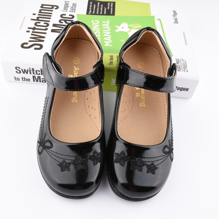 British girls shoes black show single shoes primary and secondary school performance shoes children's dress shoes