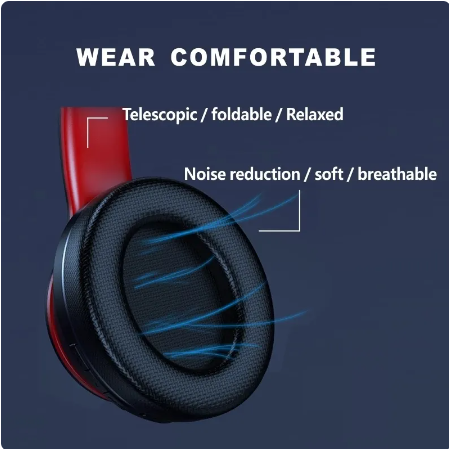 Lenovo HD200 Bluetooth Earphones Over-ear Foldable Computer Wireless Headphones Noise Cancellation HIFI Stereo Gaming Headset