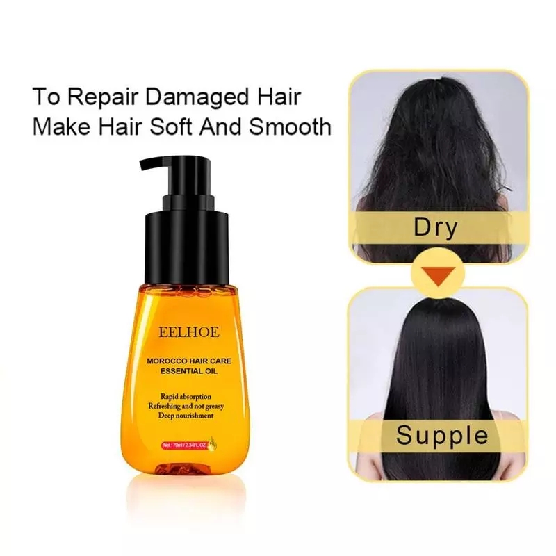 70ml hot argan oil hair essential oil dry and damaged hair repair smooth and shiny argan oil scalp care essence