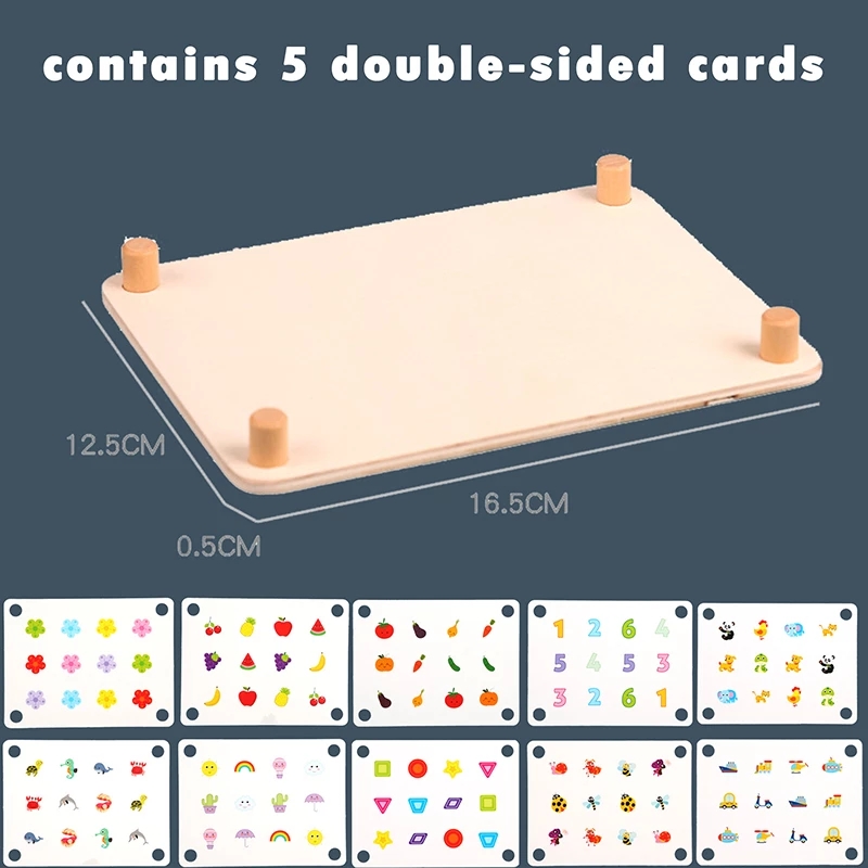 Montessori Toys Interaction Game for Parent-child Memory Match Chess Popular Party Game Wooden Educational Toy for Children