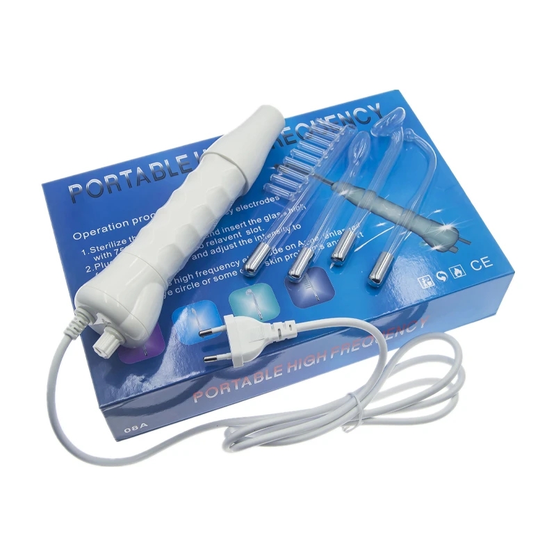 Portable Electrode High Frequency Electrotherapy Facial Massager Appliances Machine Spot Acne Remover Dead Skin Care Face Spa