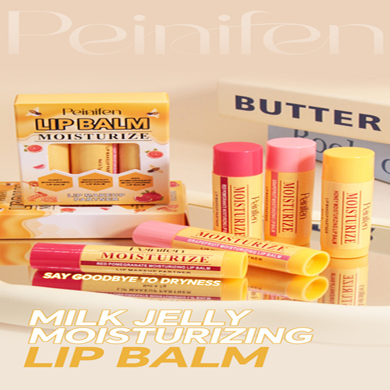 3-piece lip balm lipstick base lip balm makeup natural plant anti-scratch lip care petroleum jelly lip balm