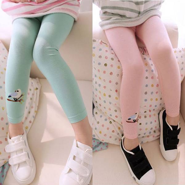 Hot Sell Baby Girl Stretch Leggings Pants Toddler Child Candy Color Trousers