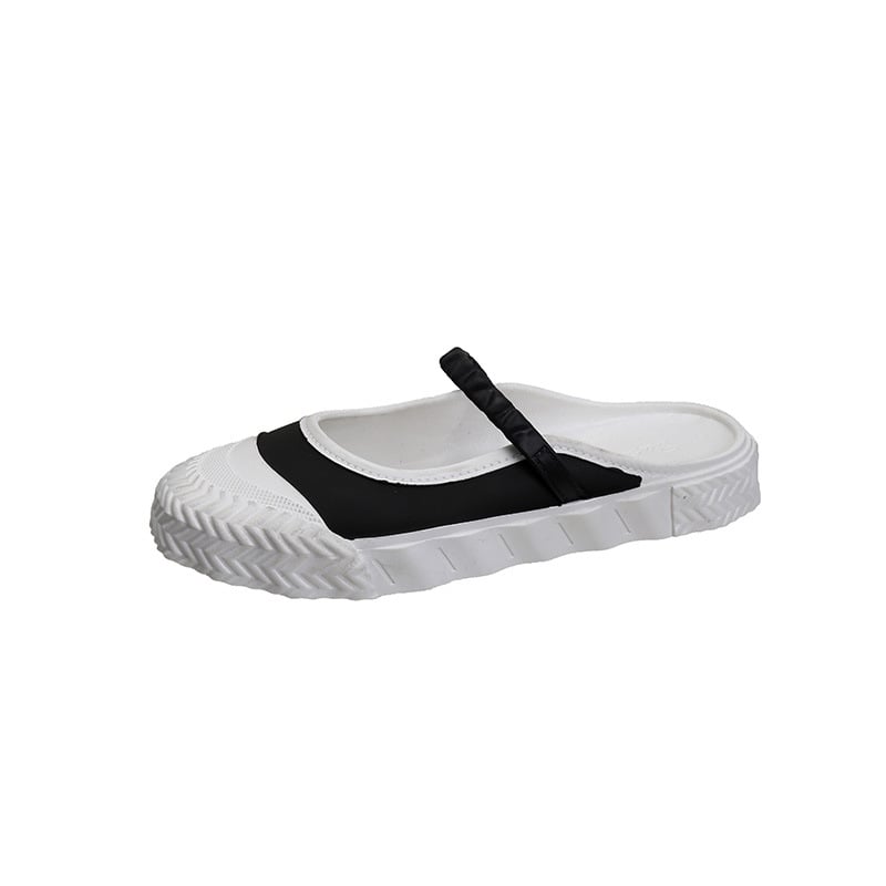 Big toe shoes, fairy style, one foot on Baotou sandals and slippers, wearing internet red slippers on the outside, cross-border