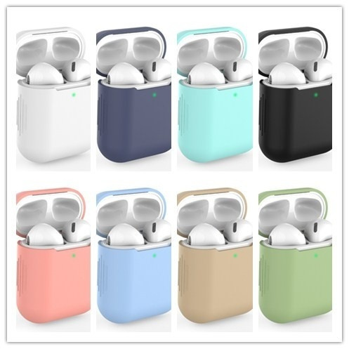 Silicone Earphone Cases for AirPods 2 Skin Sleeve Pouch Box Protector Wireless Headphone Protective Cover Coque For AirPods 2