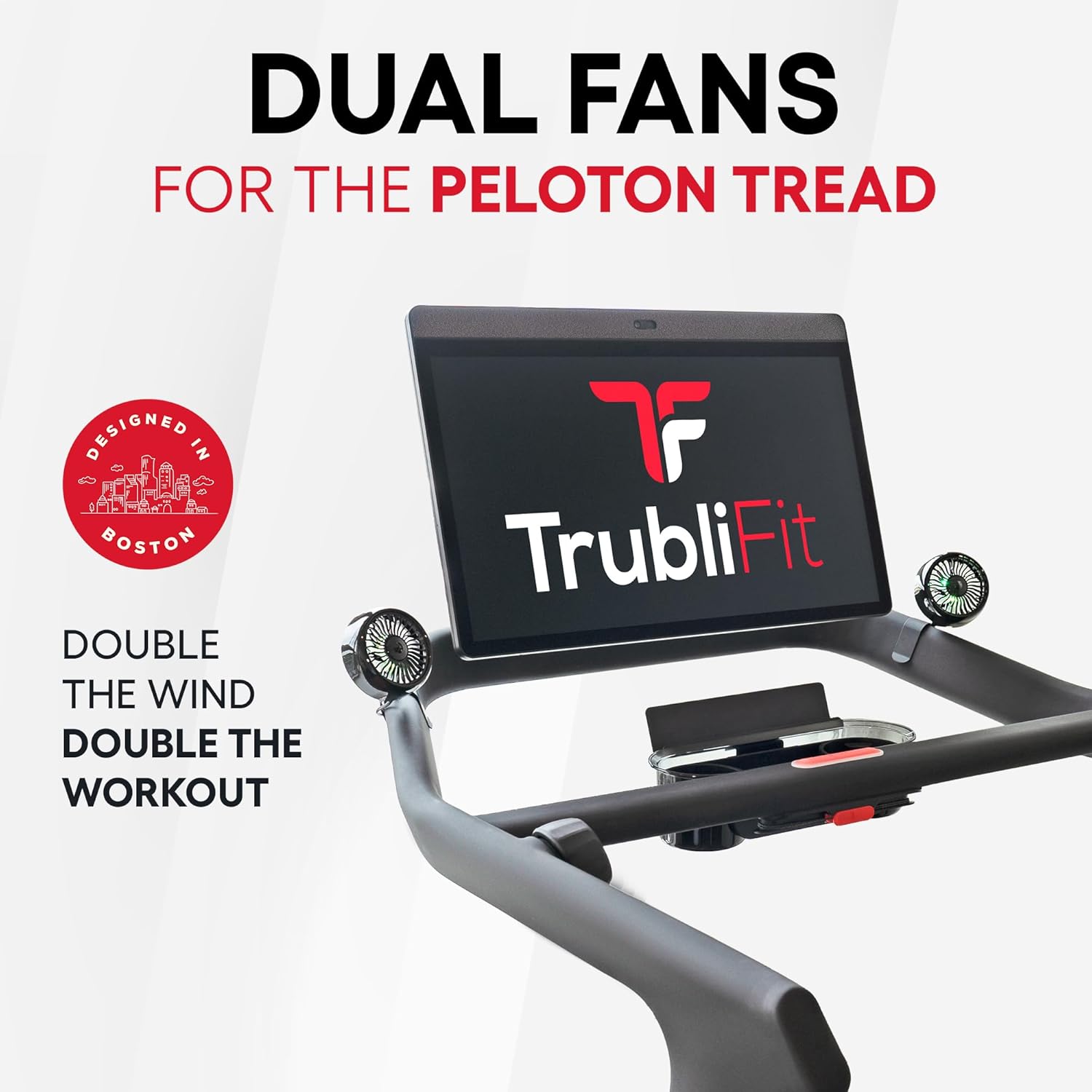 TrubliFit Fan for Peloton Bike & Peloton Treadmill - Accessories for Peloton - Fits Original Bike, Bike+ or Tread - No Batteries or Charging Required