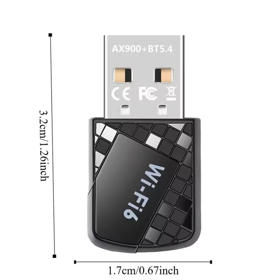 WiFi 6 Bluetooth 5.4 Adapter 900Mbps Dual Band USB Network Card Driver Free 2.4G&5GHz Wireless WiFi Receiver Wireless Network