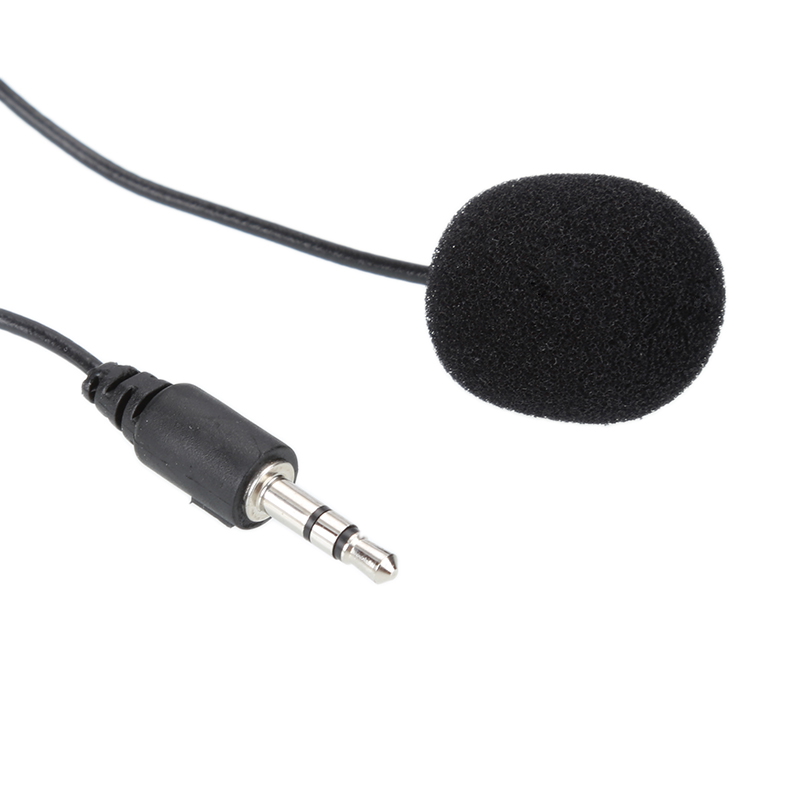 Mini Microphone Condenser Clip-on Lapel Lavalier Mic Wired for Phone PC Notebook