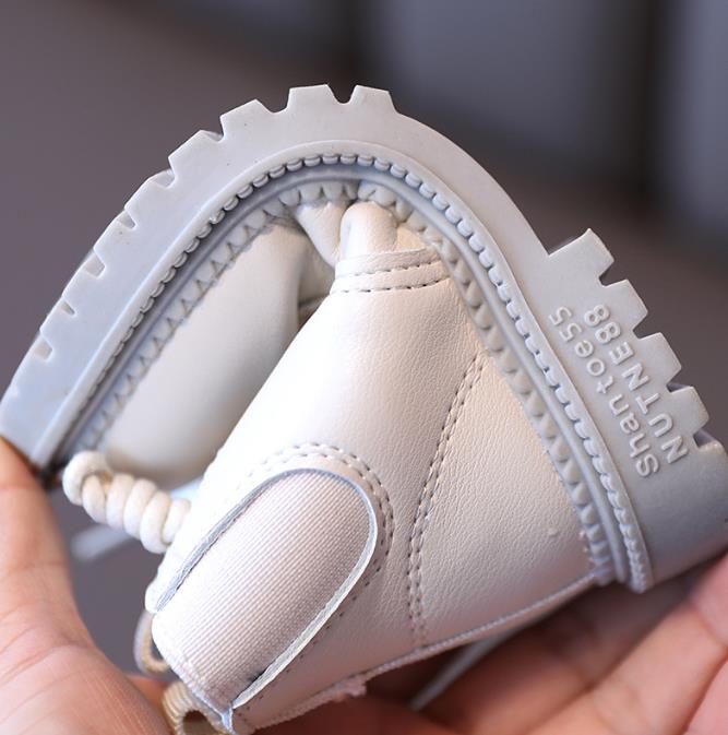 Boys and girls new leather low-top ankle boots girls fashion trend Martin boots