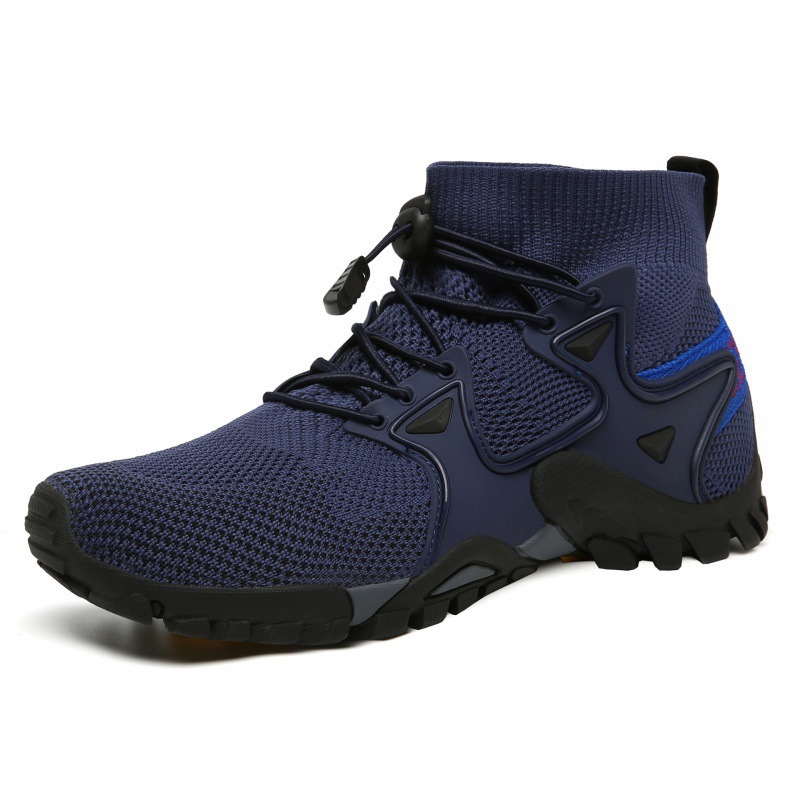 New socks shoes men's shoes large mesh fly woven solid color sports shoes outdoor climbing couples running shoes