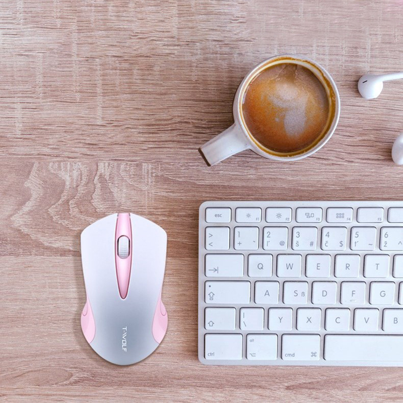 New Q2 Wireless Mouse Notebook Desktop Computer Anti-slip Matte Texture Roller Durable Mouse Automatic Sleep Computer mouse