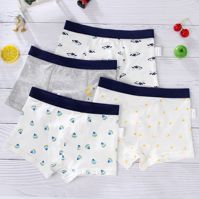 Children's cotton underwear boys boxer briefs underwear corners boys in big boy shorts