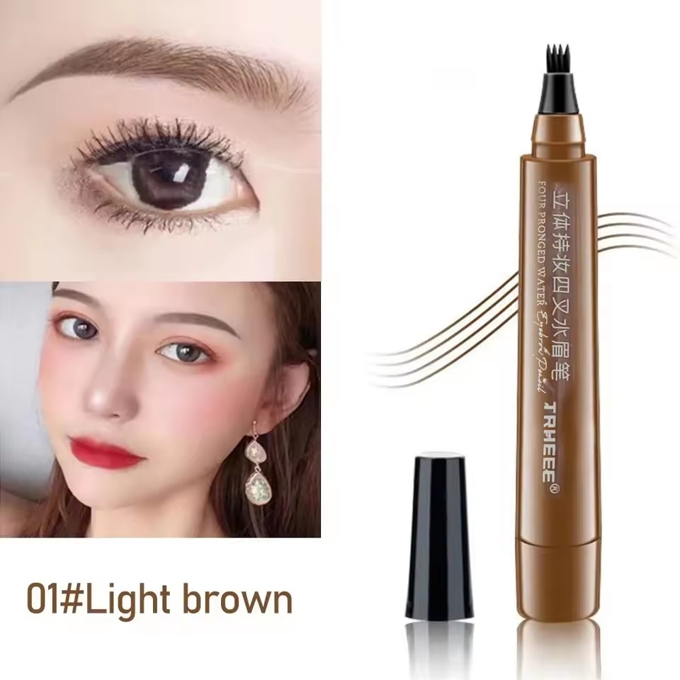 1pc5 Colors Microblading Eyebrow Pen Waterproof Liquid Eyebrow Pencil Long Lasting Eyebrow Pen 4 Points Eye Brow Pen Cosmetics