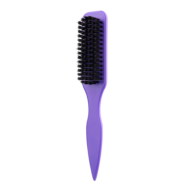 Boar Bristle Slick Back Hair Brush for Sleek Ponytail Bun & Smoothing Baby Hairs, Flyaways, Edge Control - Backcombing & Teasin