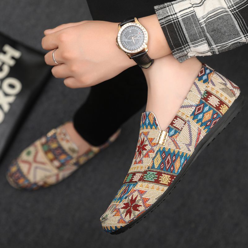 Men's Shoes 2025 Spring New Fashion Lace Up Casual Shoes Mixed Colors Versatile Comfortable Canvas Shoes Lightweight Sneakers