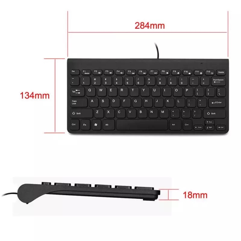 Mini 78 Key USB Wired Keyboards Compact Thin Office Keyboard For Desktop PC Laptops Computer Notebook Dropshipping TSLM1
