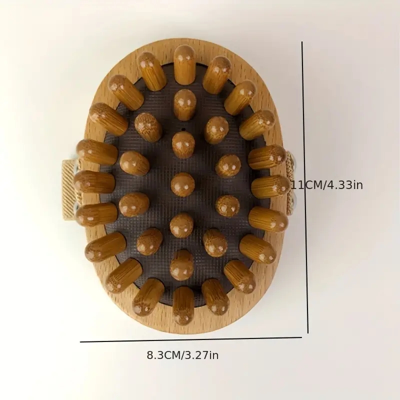 Wooden Body Massage Comb Beech Comb Air Cushion Meridian Brush Head Air Bag Unclogger Acupoint Meridian Brush Head Care Massager