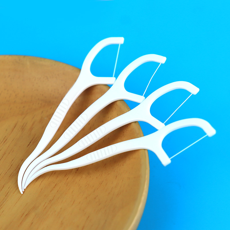 50pcs Super Fine Dental Floss Picks Toothpicks Interdental Brush Teeth Cleaning Sticks Oral Hygiene Care Pack for Daily Use