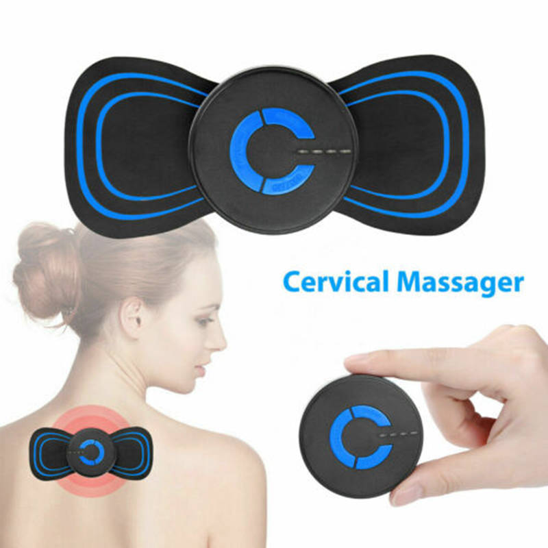 Portable Mini Electric Neck Massager Cervical Massage Back Massager Stimulator