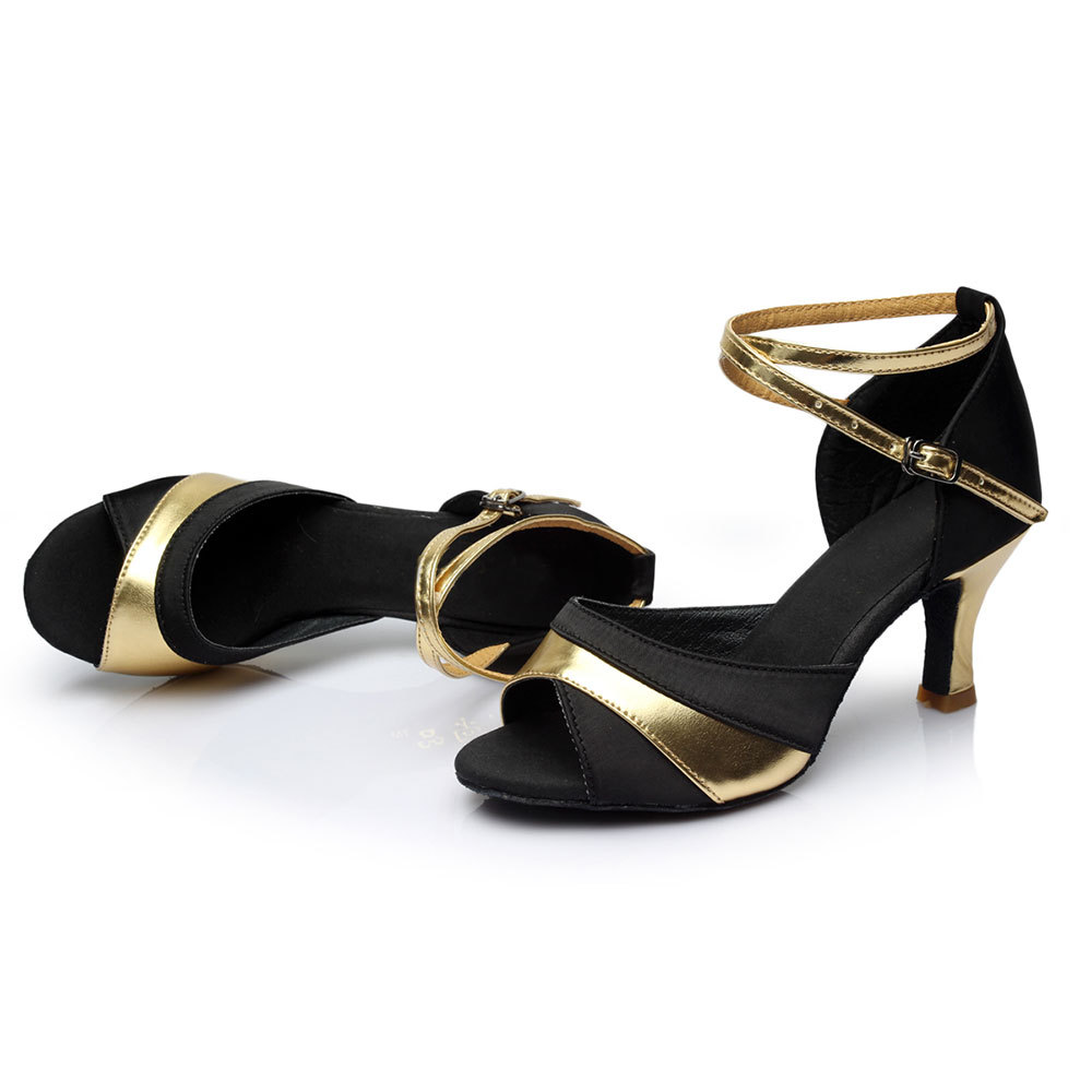 Women Dance Shoes For Girls Ladies Latin Ballroom Dance Shoes Satin Professional Salsa Tango Party Dancing Shoes Training Shoes