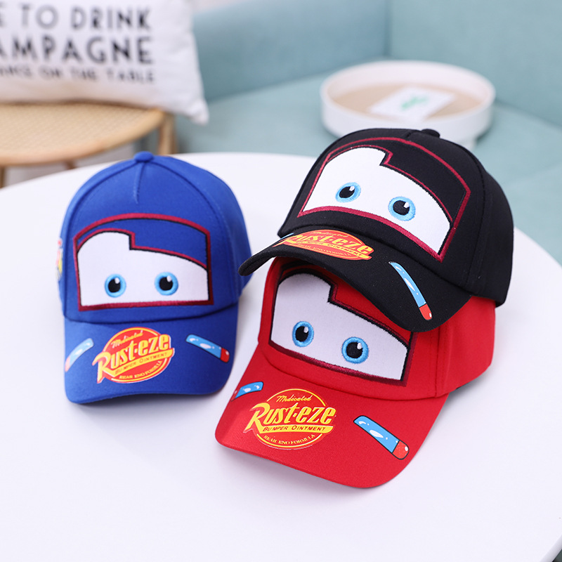 Disney Cartoon Cars Kid's Baseball Cap McQueen Pixar Cars Kids Popular Hip Hop Hat Boys Girls Baby Children Travel Caps Adjustab
