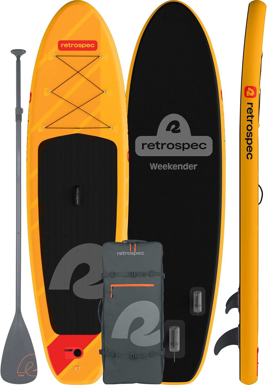 Retrospec Weekender Inflatable Stand Up Paddle Board Includes Paddle, Pump, and Accessories 10’6” Lightweight iSUP, Puncture Resistant Inflatable Padd