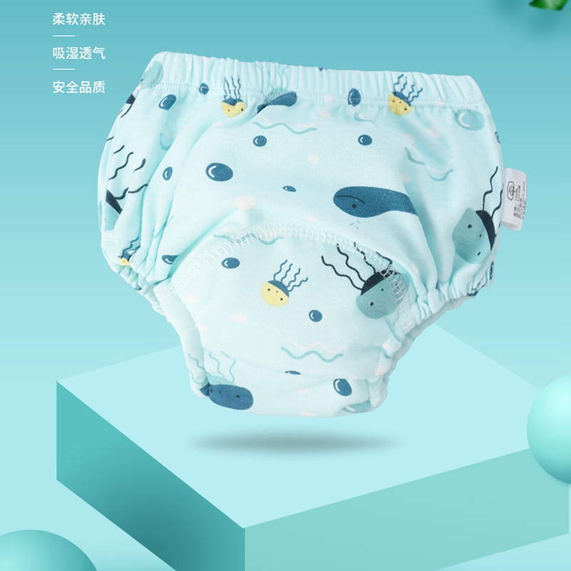 6 Layer reusable Cotton Baby Training Pants Infant Shorts Underwear Cloth Baby Diaper Nappies Panties Nappy Changing