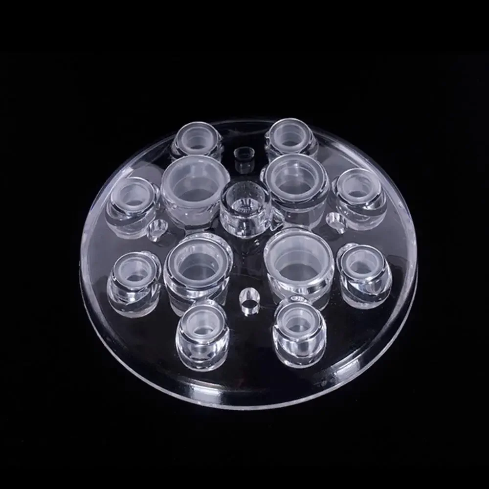 100pcs Plastic Tattoo Ink Cups Permanent Makeup Clear Pigment Container Caps