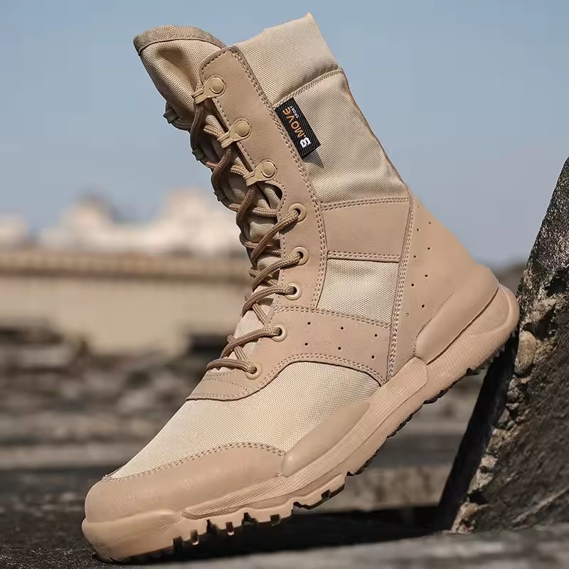 Summer Breathable Hiking Boots Mens High Top Outdoor Climbing Mountaineering Shoes Lightweight Boots Size 37-46