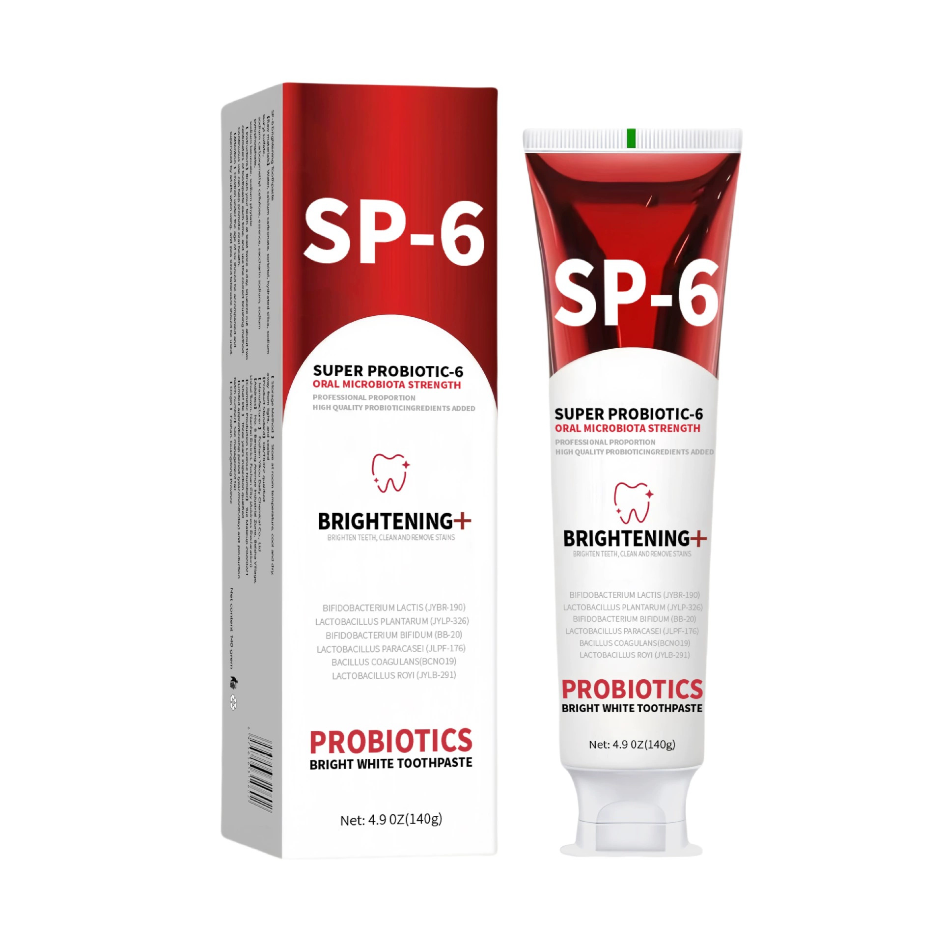 1pc140g SP-6 probiotic toothpaste for whitening teeth, removing plaque, and preventing dental caries