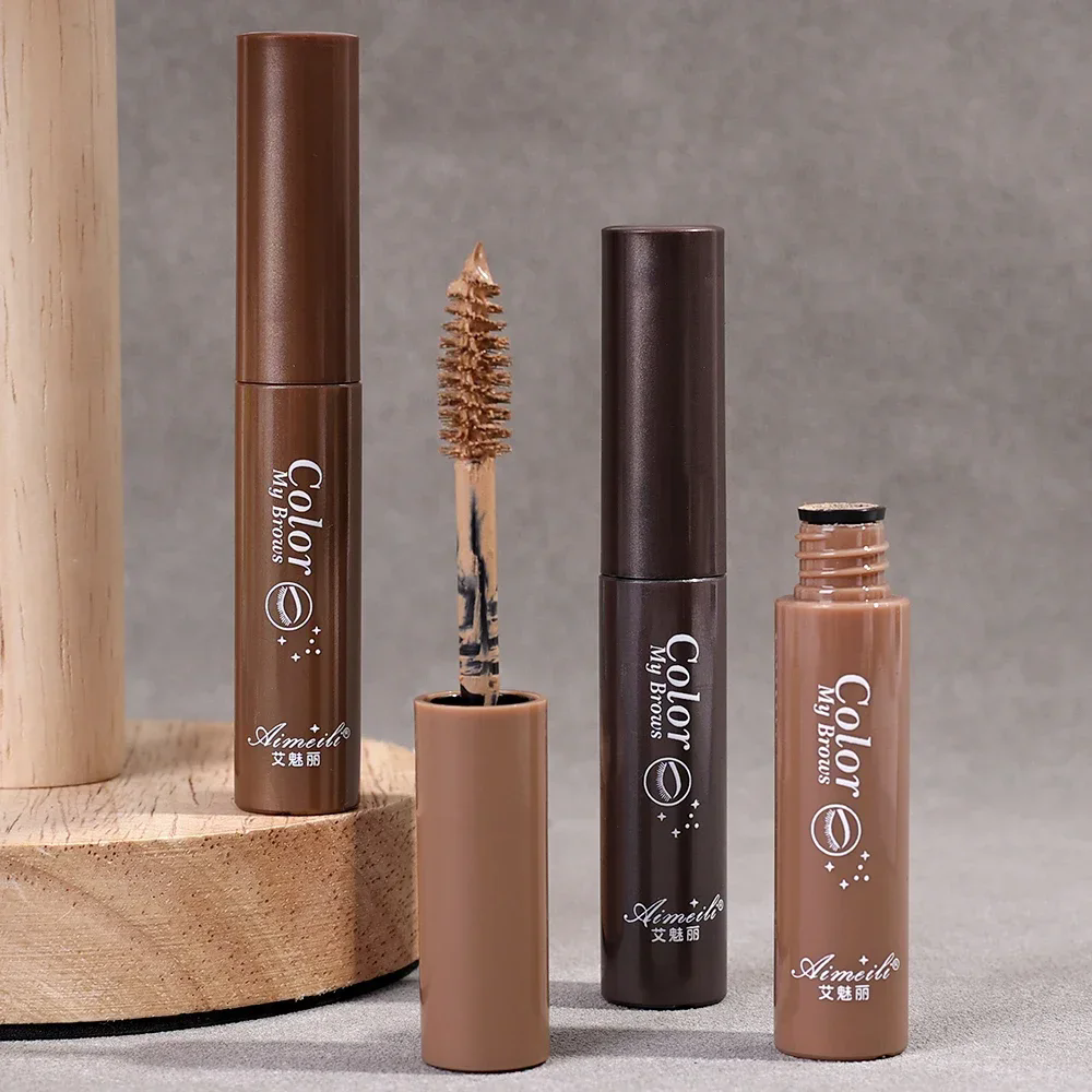 1PCS 3Colors Eyebrow Mascara Cream Long Lasting Waterproof Eye Brow Natural Dark Brown Eye Brow Tint with Brush Makeup Cosmetics