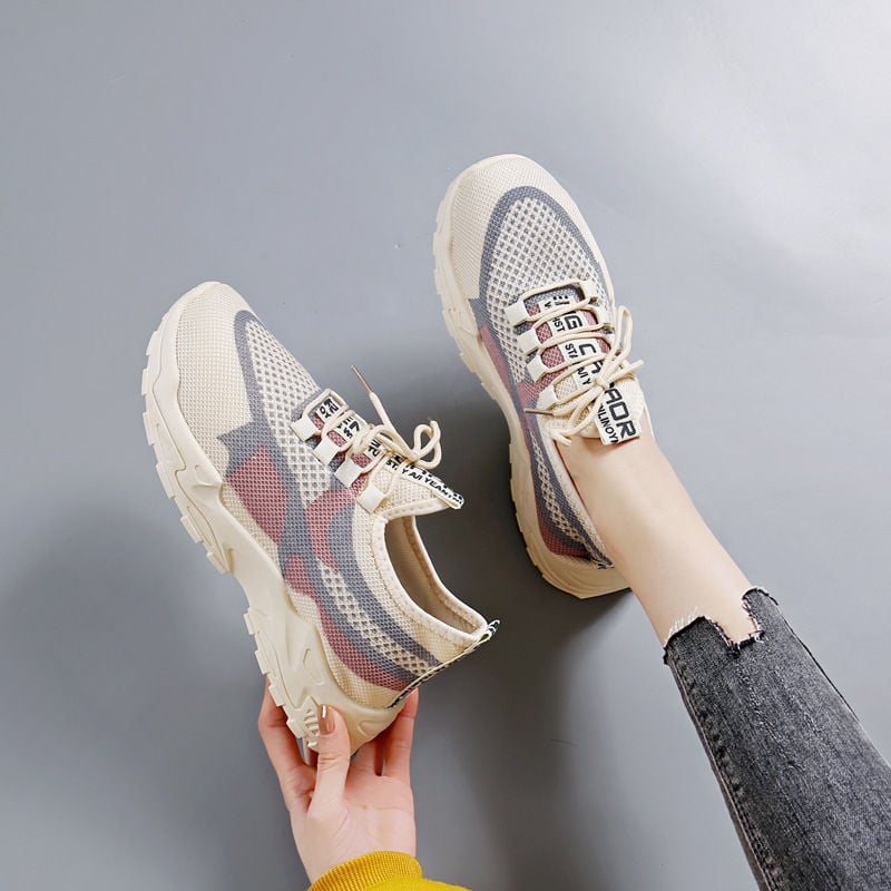 New Ultra-light Running Shoes Sports Women's Shoes Mesh Non-slip Breathable Soft-soled Lightweight Casual Shoes