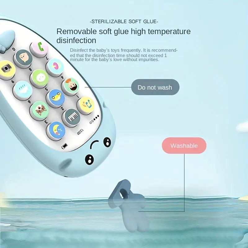 Music Mobile Phone Toy Girl Boy Phone Mini Radish With Soft Color Teether Baby Can Bite Child Simulation Puzzle Christmas Birthd