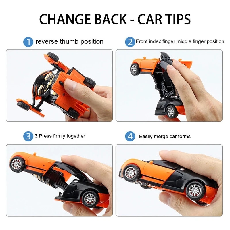 Cross border children's deformation toy car model inertia car boy puzzle street night market toys