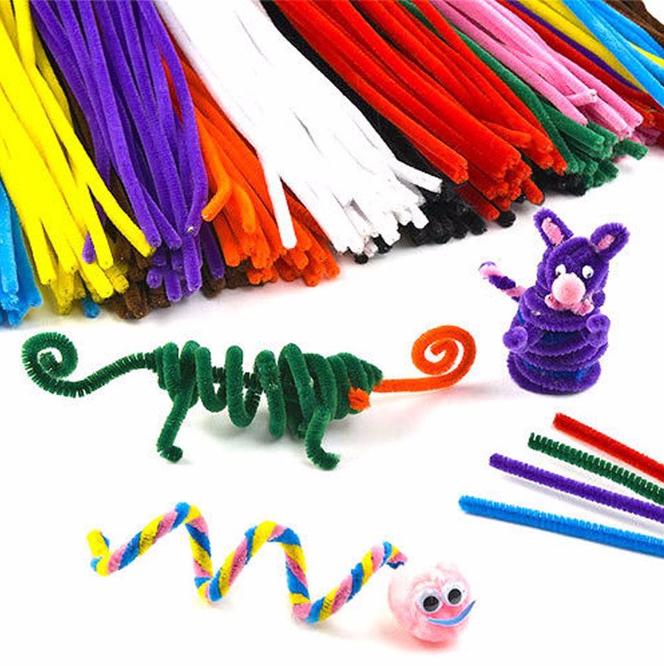 100pcs Multicolour Chenille Stems Pipe Cleaners Handmade DIY Art Craft Material kid Creativity handicraft Toy