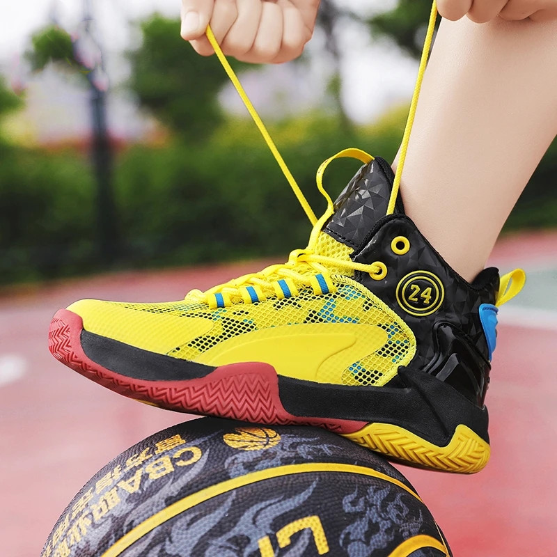 Kids Basketball Shoes Boys Sneakers Children Casual Shoe for Girls Boy Running Trainers Footwear Sport Mesh Braethable Shoe