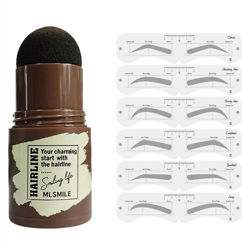 One Step Eyebrow Brow Stamp Shaping Kit Eyebrow Stamp Waterproof Long Lasting Shape Brow Contouring Stick makeup eyebrow shadow