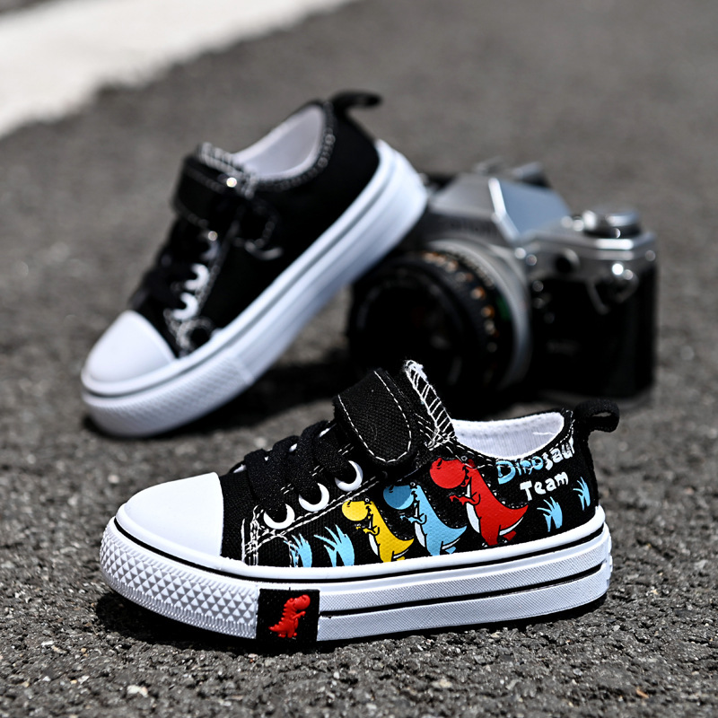 Children's canvas shoes, boys and girls' shoes, baby casual low top shoes, fashionable board shoes, spring and autumn breathable