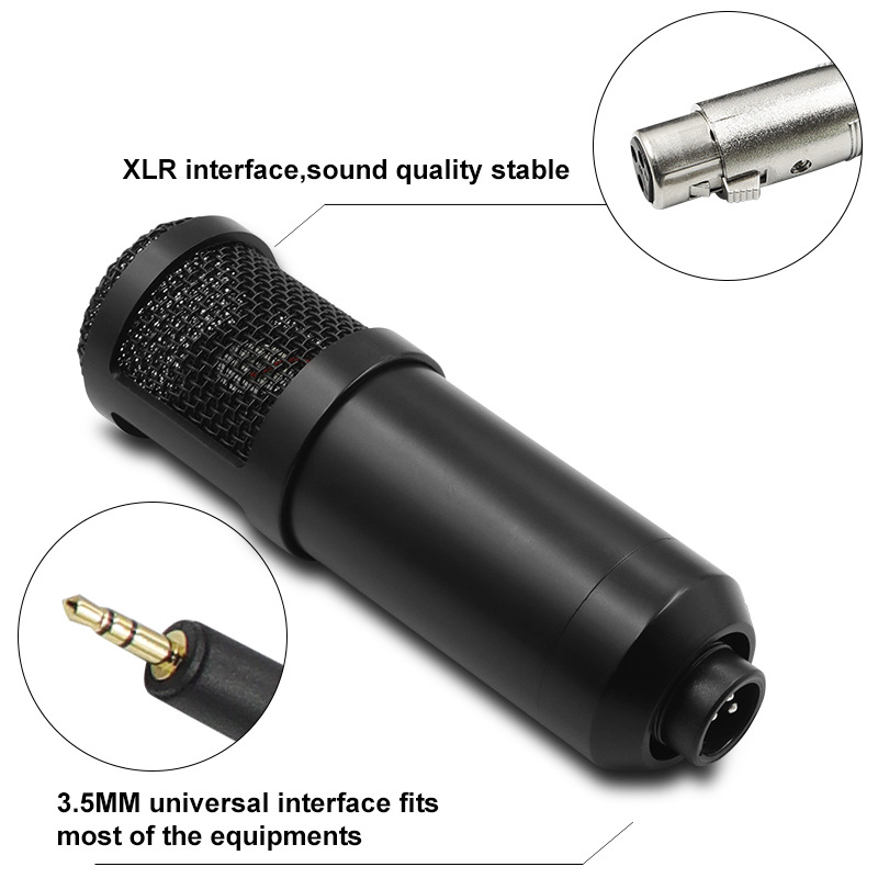 BM800 condenser microphone, V8 mobile phone sound card, cantilever bracket, live streaming set