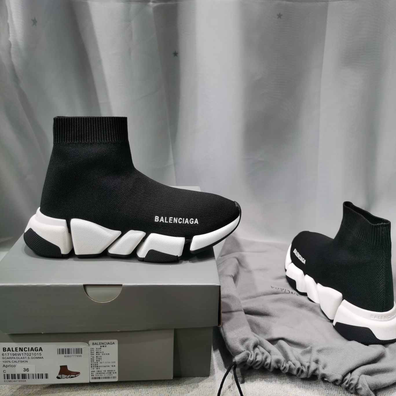 Balenciaga socks shoes printing sports shoes lovers shoes casual shoes non-slip running shoes thick-soled short boots 36-45