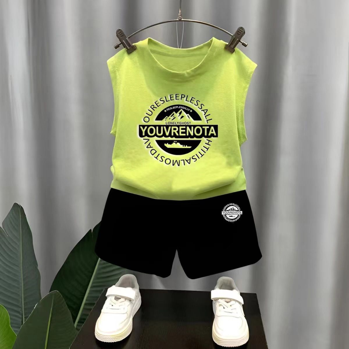 Summer Boys Letter Tops Kids Vest Children's O-neck Tank Top Sleeveless T-shirt