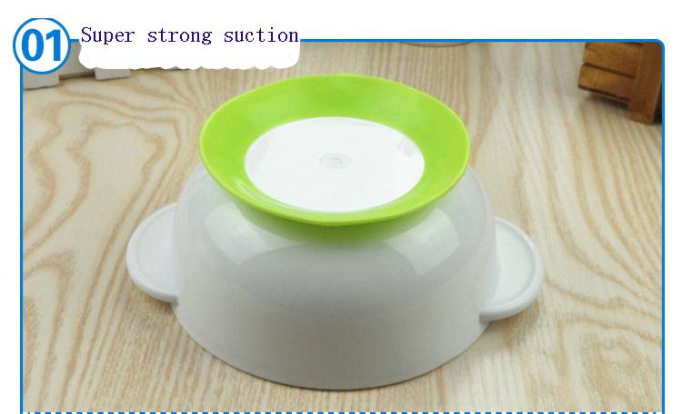 Maternal and Child Supplies Children's Tableware Double Ear with a Lid Spoon Baby Bag Plastic Bowl Children Sucker Bowl