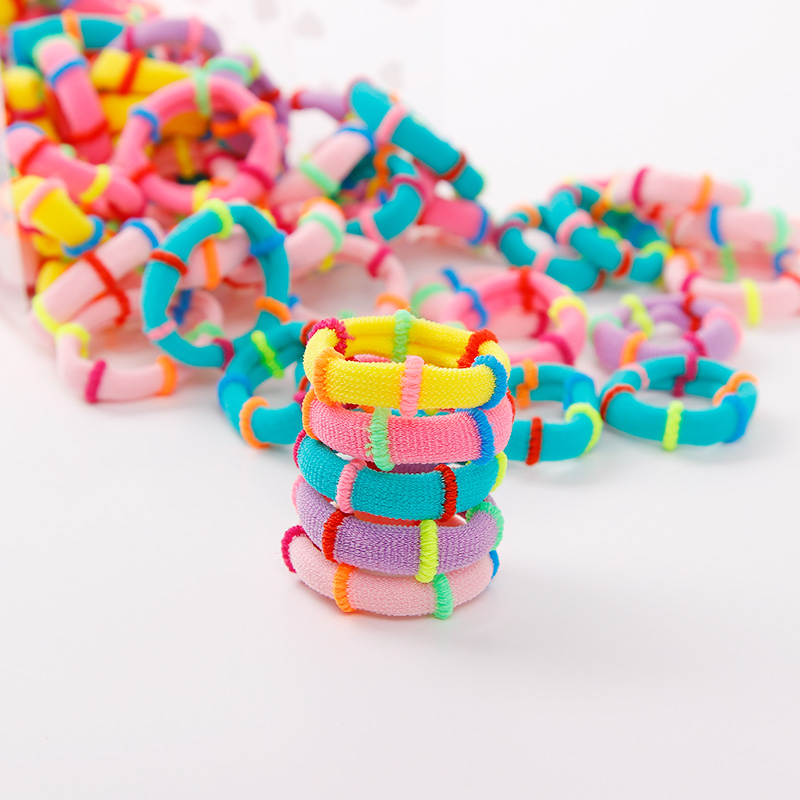 100PCS/ 3.0CM Children Cute Small Ring Rubber Bands Tie Gum Ponytail Holder Elastic Hair Band Headband Girls Hair Accessories