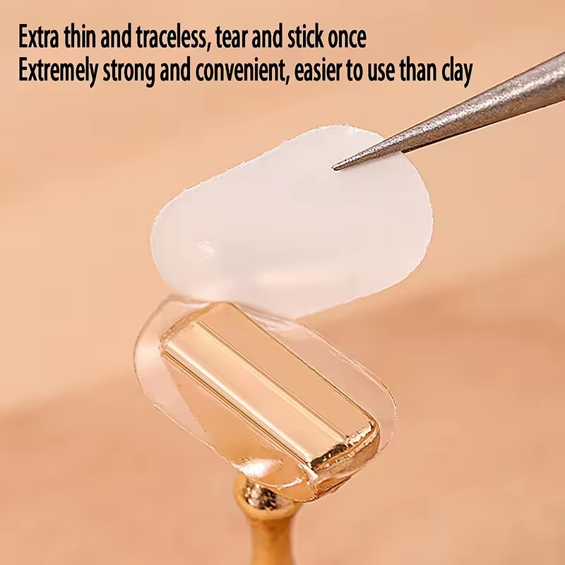 100Pcs Traceless Transparent Nail Double-side Adhesive Tape For False Nails Display Stand Tools Manicure Strip